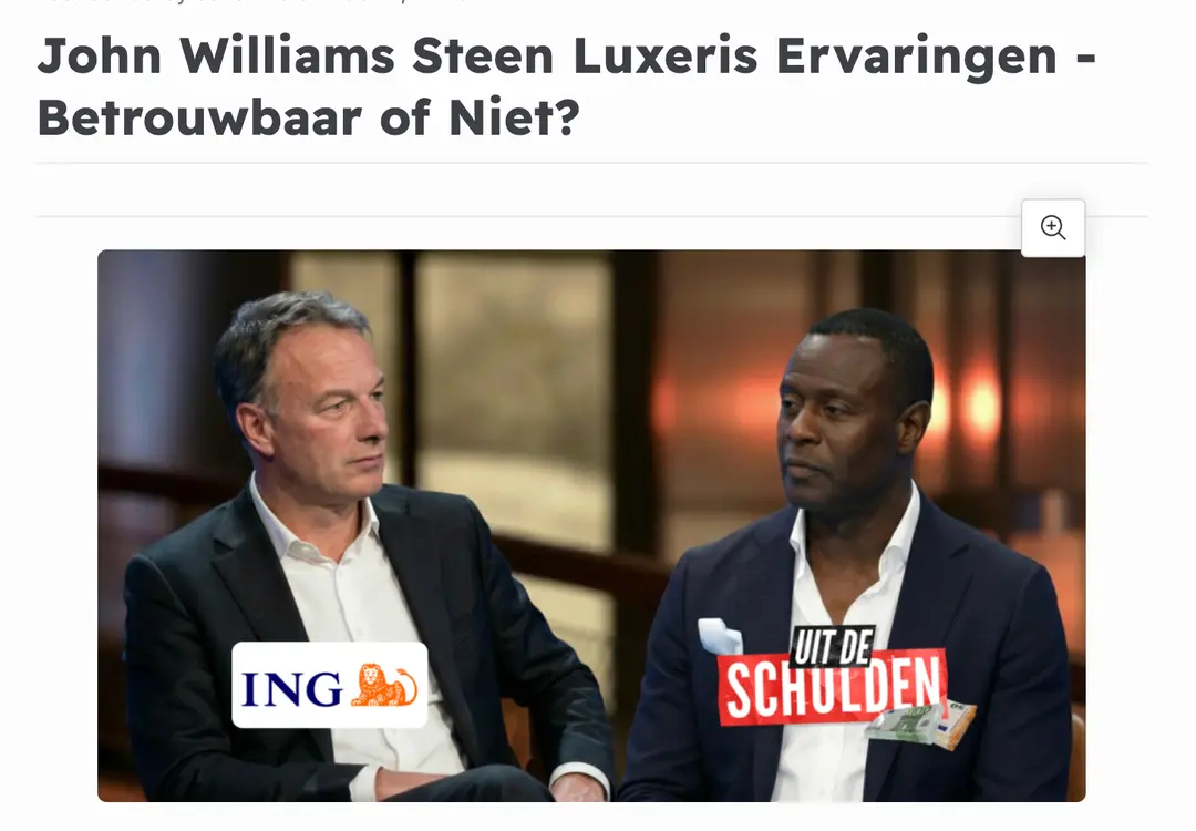 Steen luxeris kristel verbeke john steen afspraak uit de schulden IS EEN SCAM - Webdesign Antwerpen