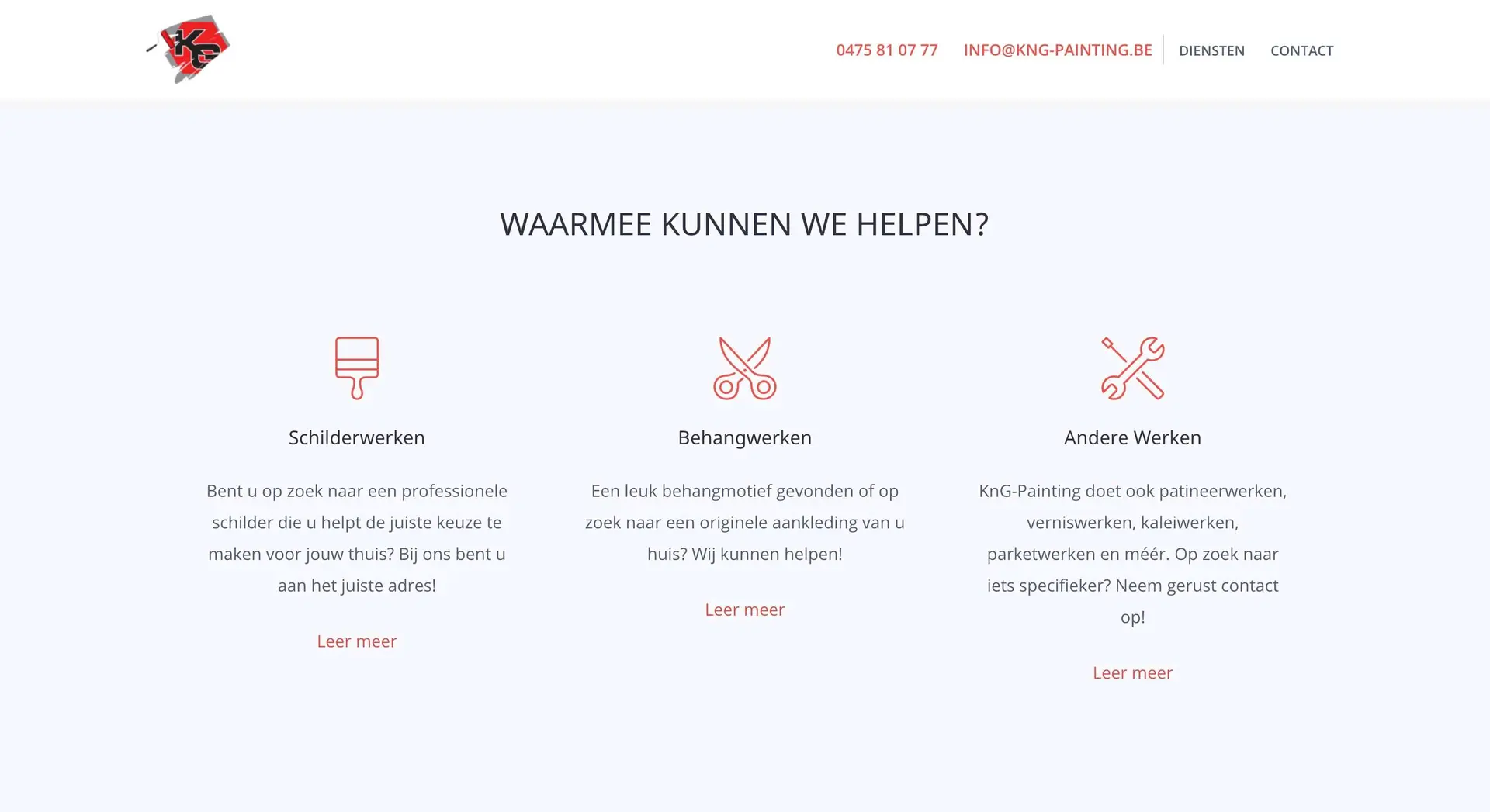 Schilderwerken KnG Painting - Webdesign Antwerpen