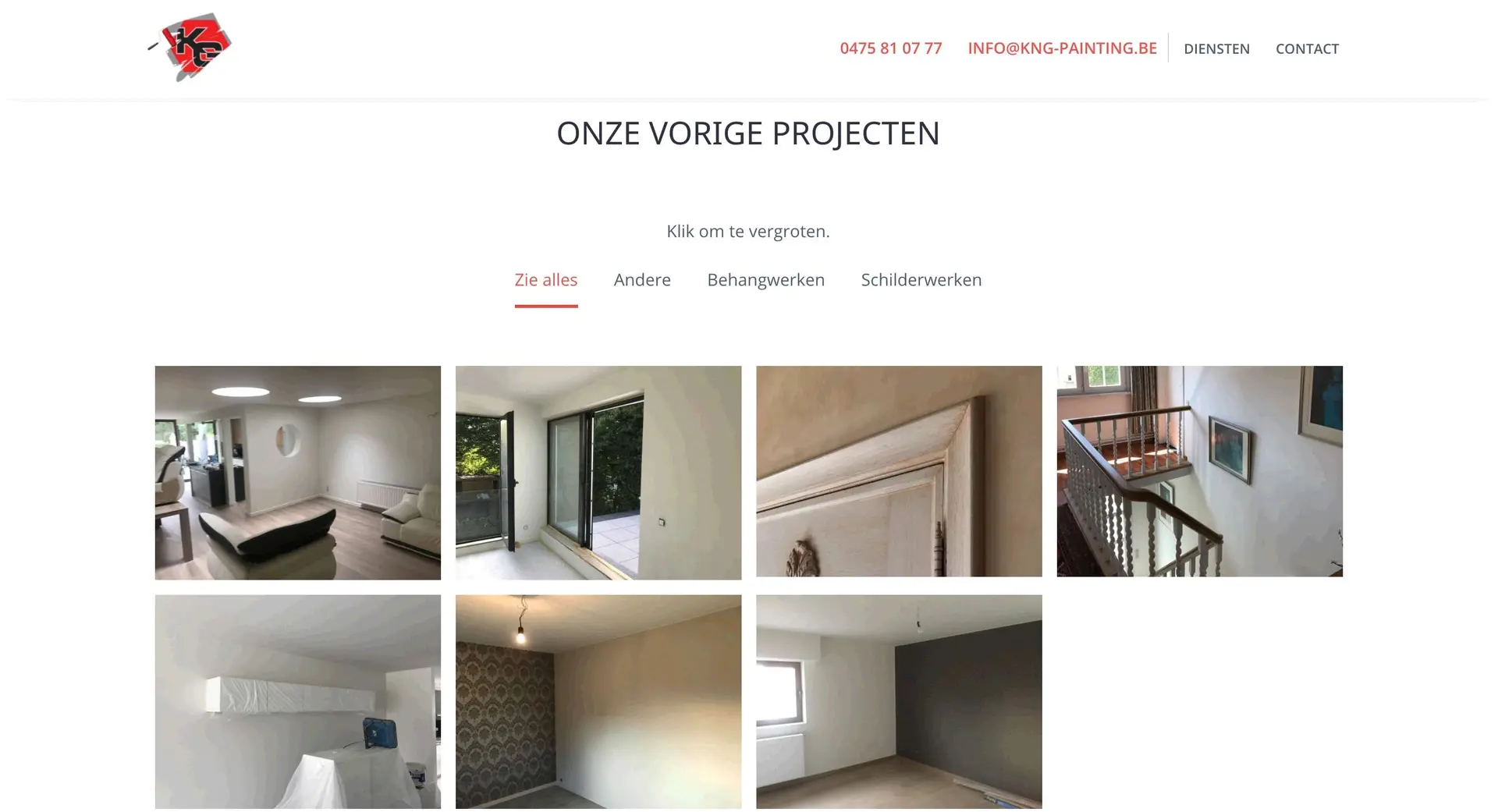 Schilderwerken KnG Painting - Webdesign Antwerpen